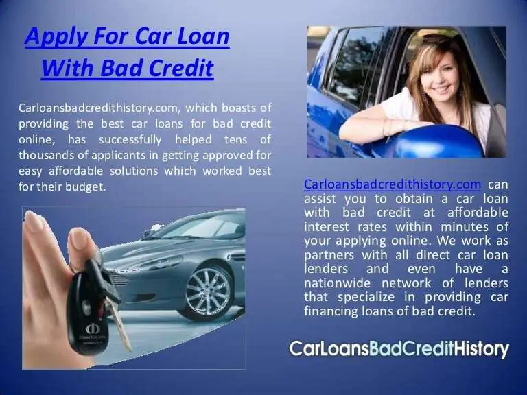 Apply for car loan with bad credit