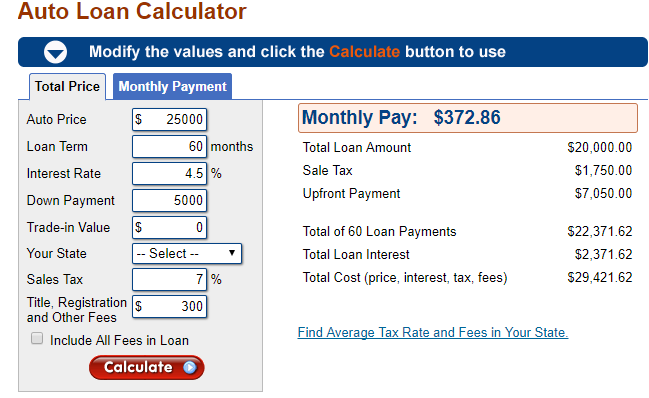 Auto Loan Calculator How Much Interest Will I Pay