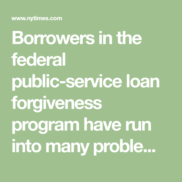 Borrowers in the federal public