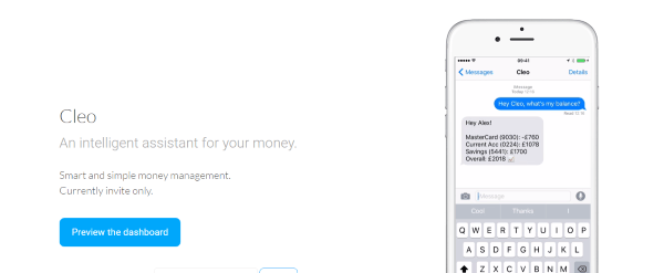 Cleo, an intelligent assistant for your money.