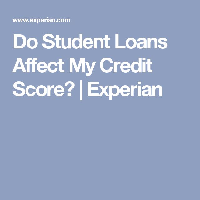 Do Student Loans Affect My Credit Score?