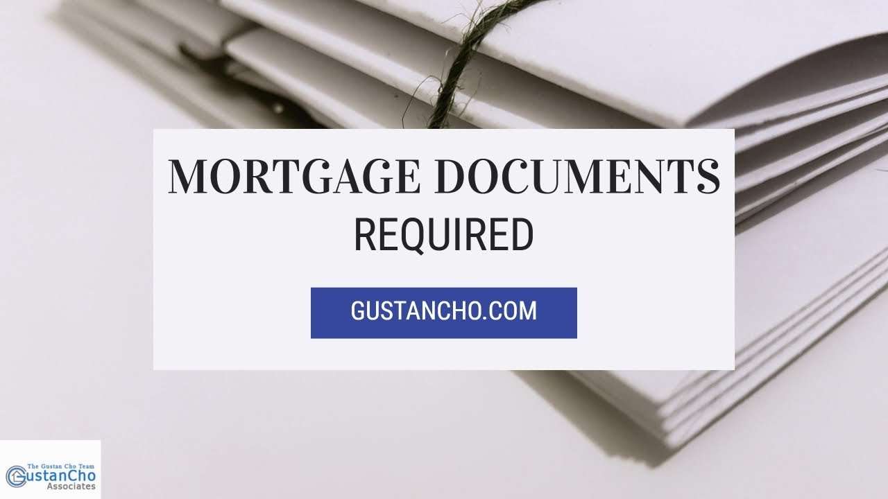 Documents Required For Mortgage Loan Processing