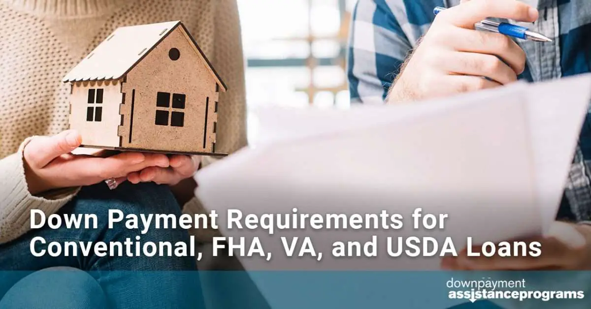 Down Payment Requirements for Conventional, FHA, VA, and USDA Loans ...