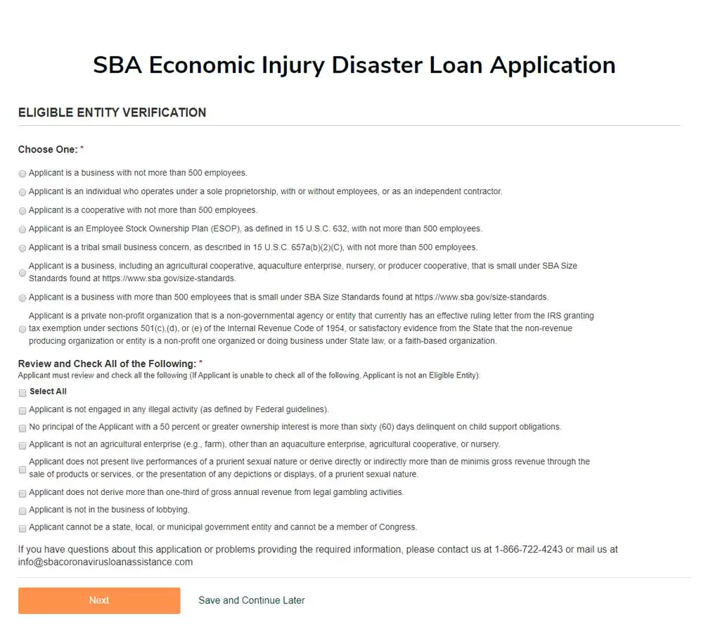 Eidl Sba Loan Application Form 2022