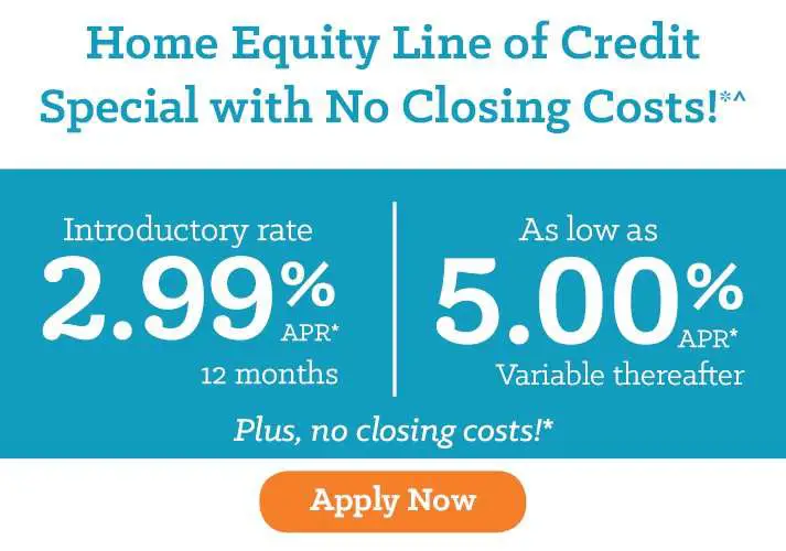 Home Equity Line of Credit Special