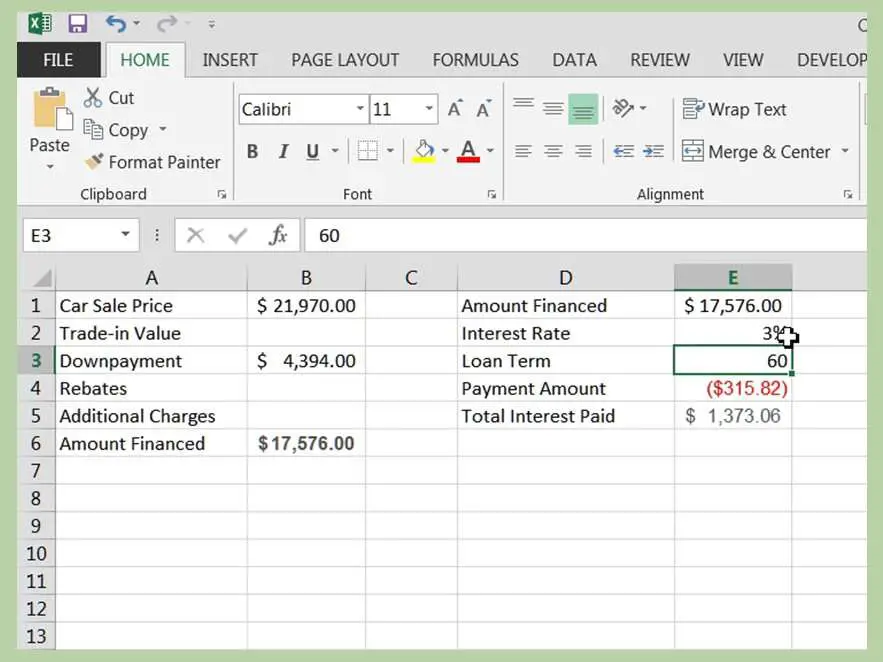 How to Calculate a Car Loan in Excel: 10 Steps (with Pictures)