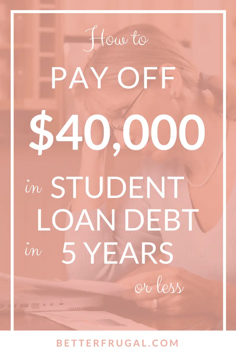 How to Pay off $40K in Student Loan Debt in 5 Years or Less