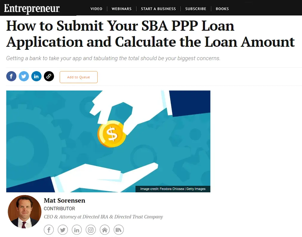 How to Submit Your SBA PPP Loan Application and Calculate ...