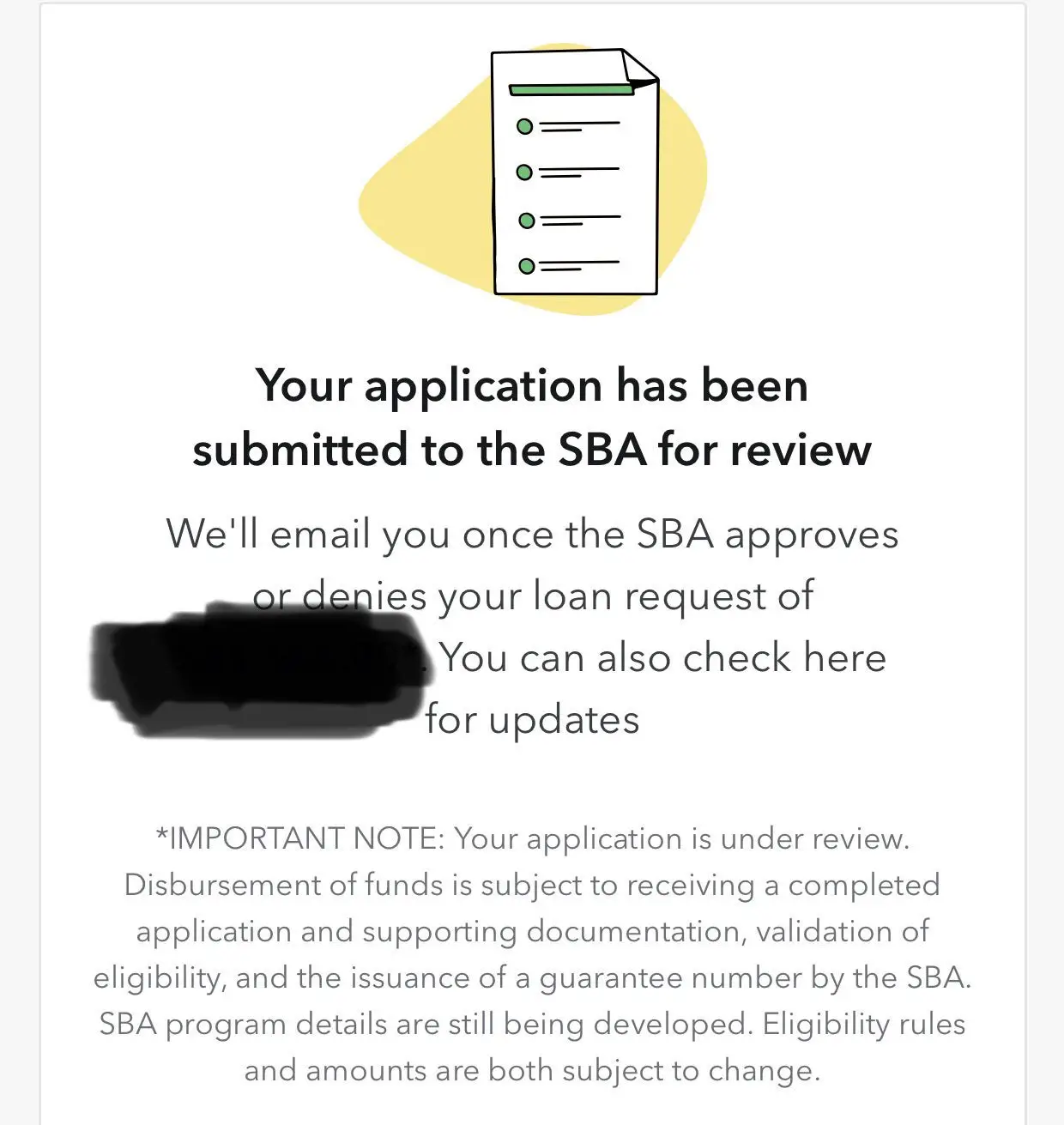 Kabbage just said they submitted my PPP Loan to SBA 4/26 : smallbusiness