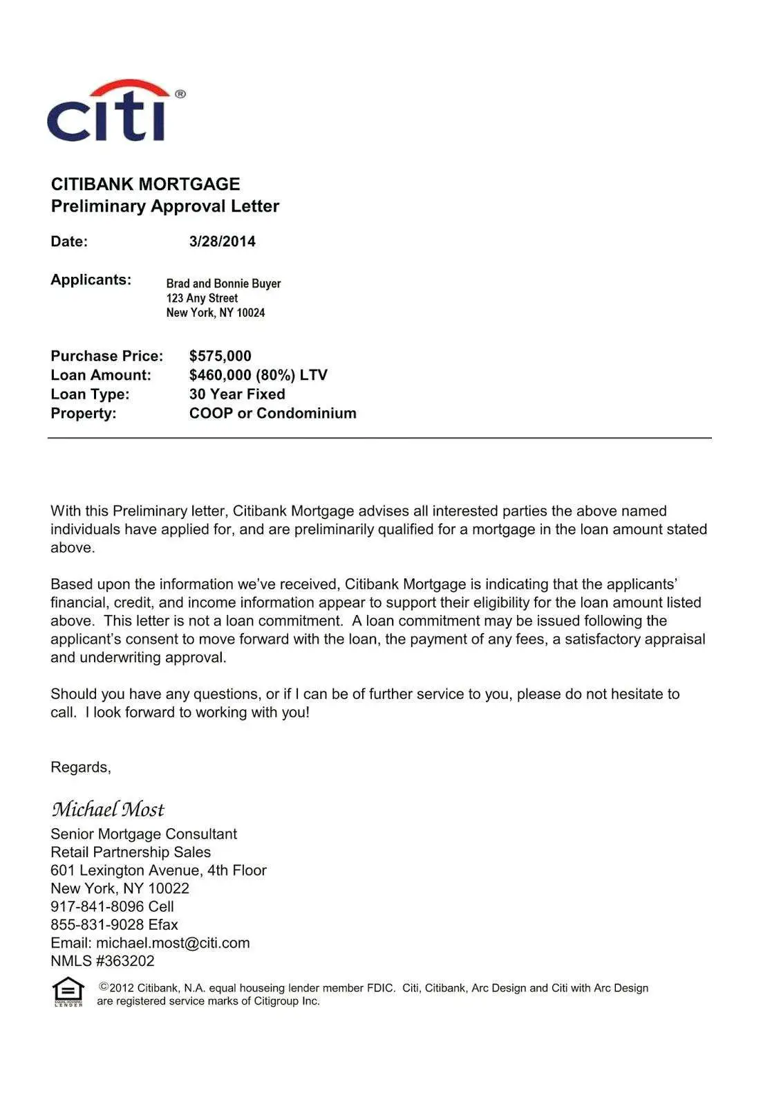 Mortgage Pre Approval Letter Template Samples