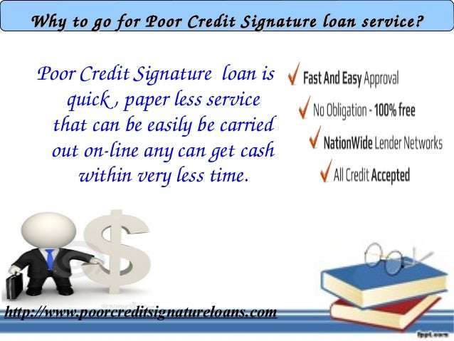 Poor Credit Signature Loan For Student