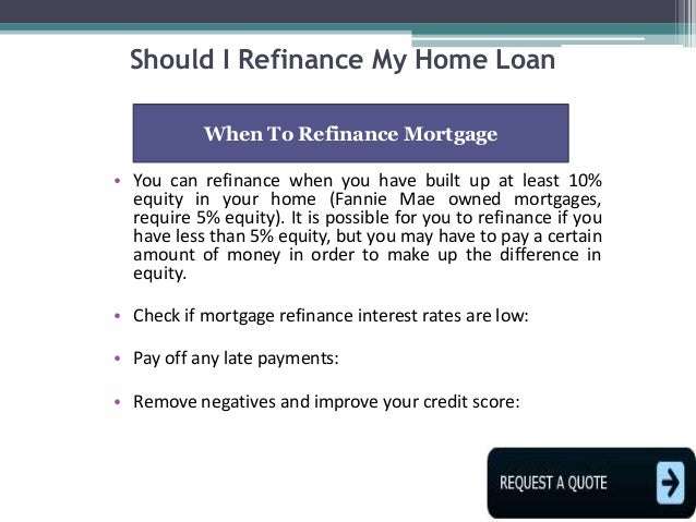 Should I Refinance My Home Loan