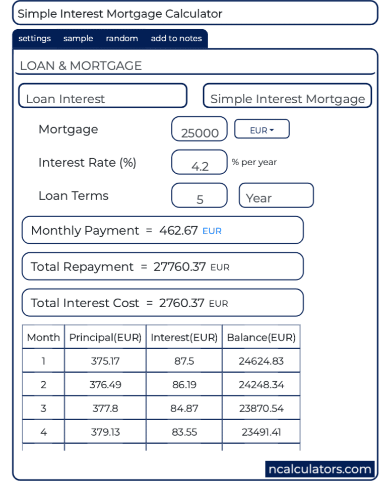 Simple Interest Loan Calculator In Rupees