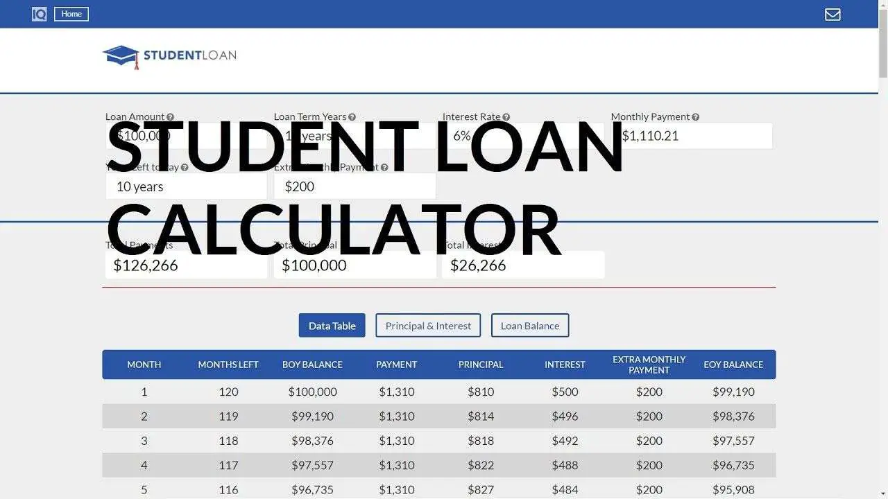 Student Loan Interest Payment Calculator