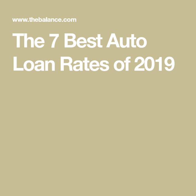 The 7 Best Auto Loan Rates of 2020