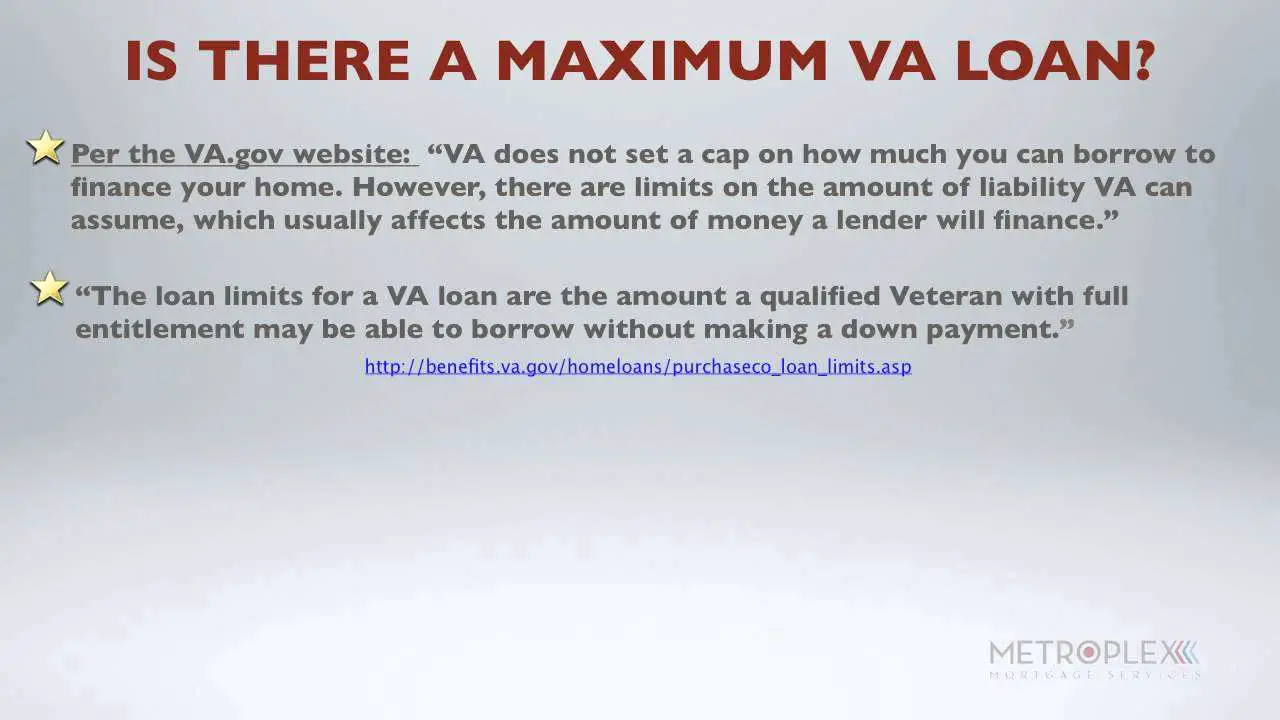 What is the Maximum VA Loan Amount?